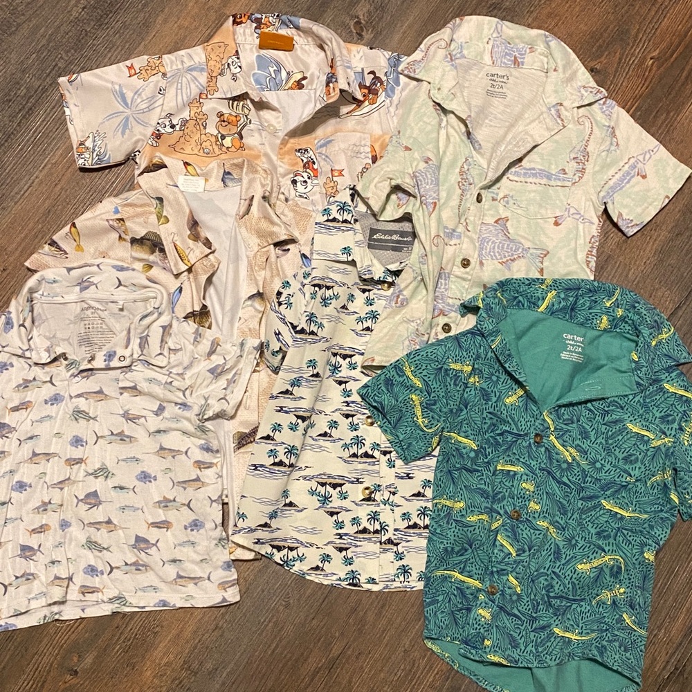 Bundle of boys 2T beach shirts